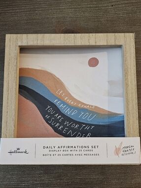 Hallmark Daily Affirmations Set Display in Blue, Terracotta & Cream New